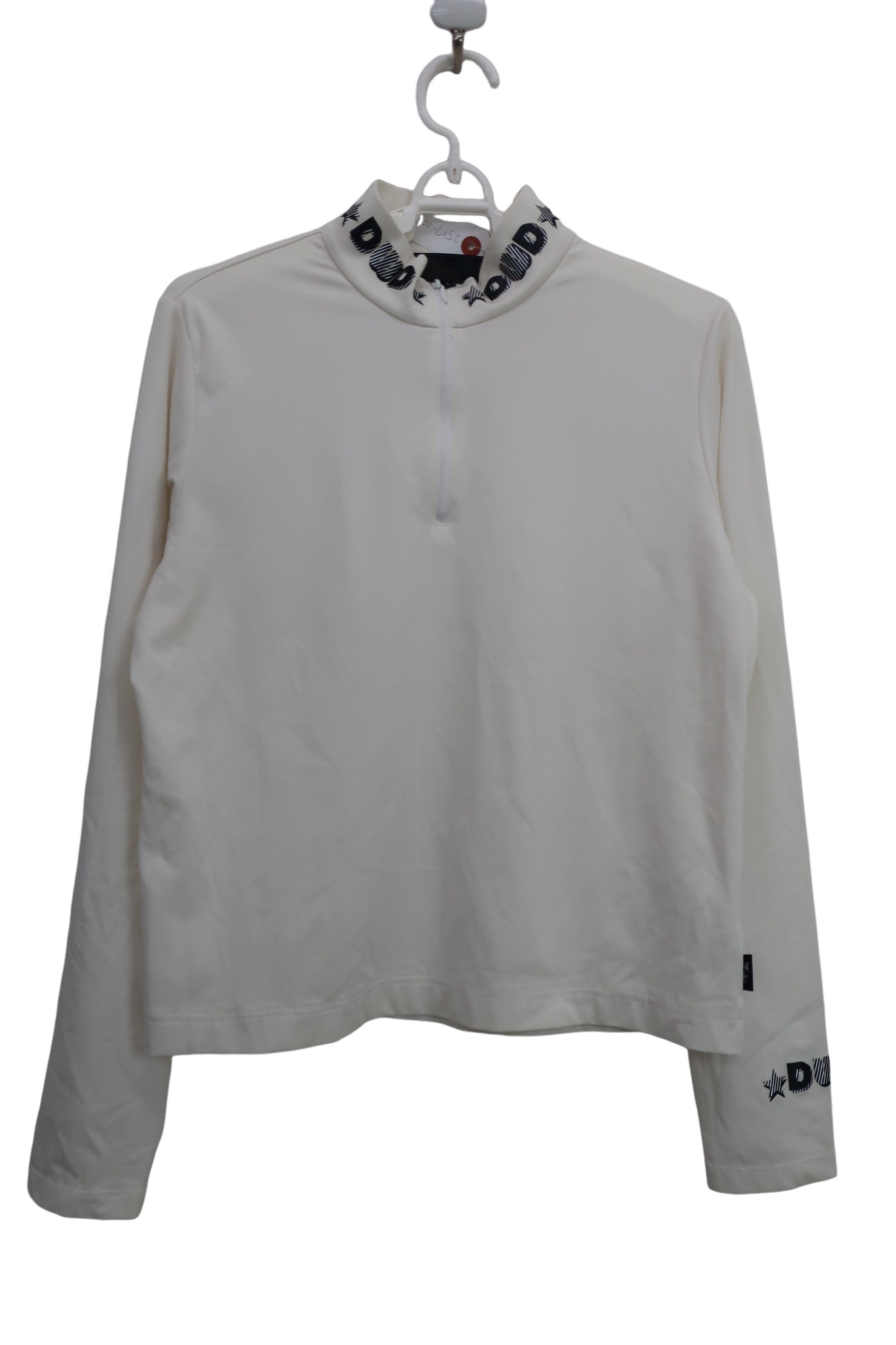 Dance With Dragon(ダンスウィズドラゴン) ハーフジップシャツ 白 レディース 3 D2-179110 B-1