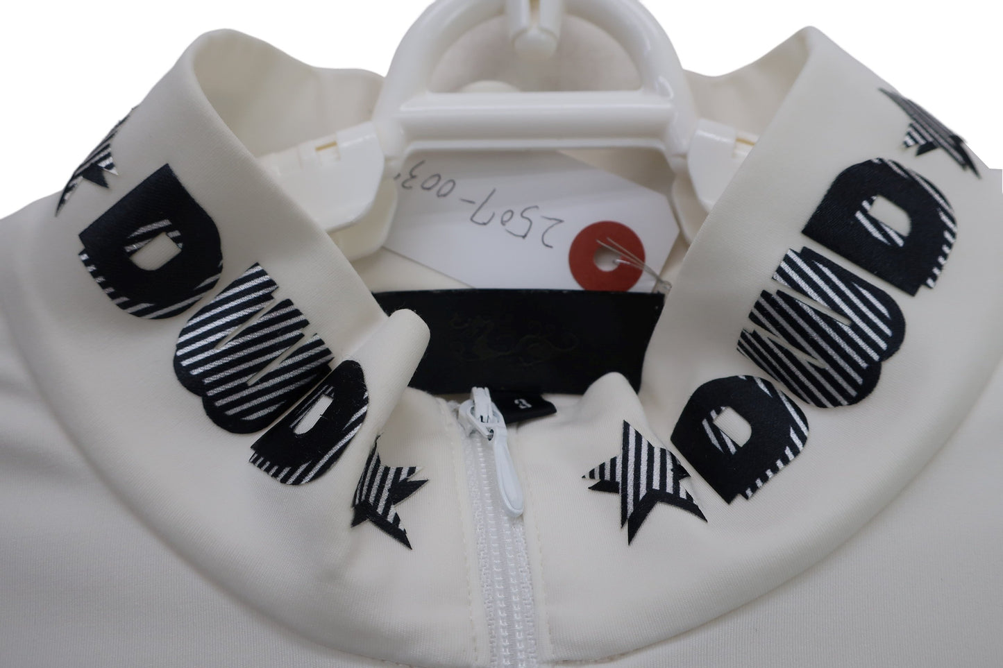 Dance With Dragon(ダンスウィズドラゴン) ハーフジップシャツ 白 レディース 3 D2-179110 B-2