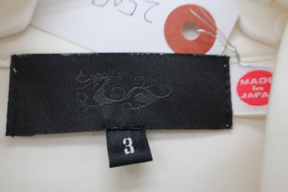 Dance With Dragon(ダンスウィズドラゴン) ハーフジップシャツ 白 レディース 3 D2-179110 B-3