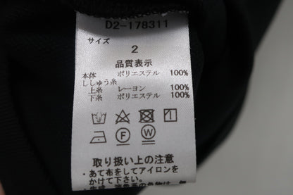 Dance With Dragon(ダンスウィズドラゴン) ハーフジップポロシャツ 黒 レディース 2 D2-178311 A-8