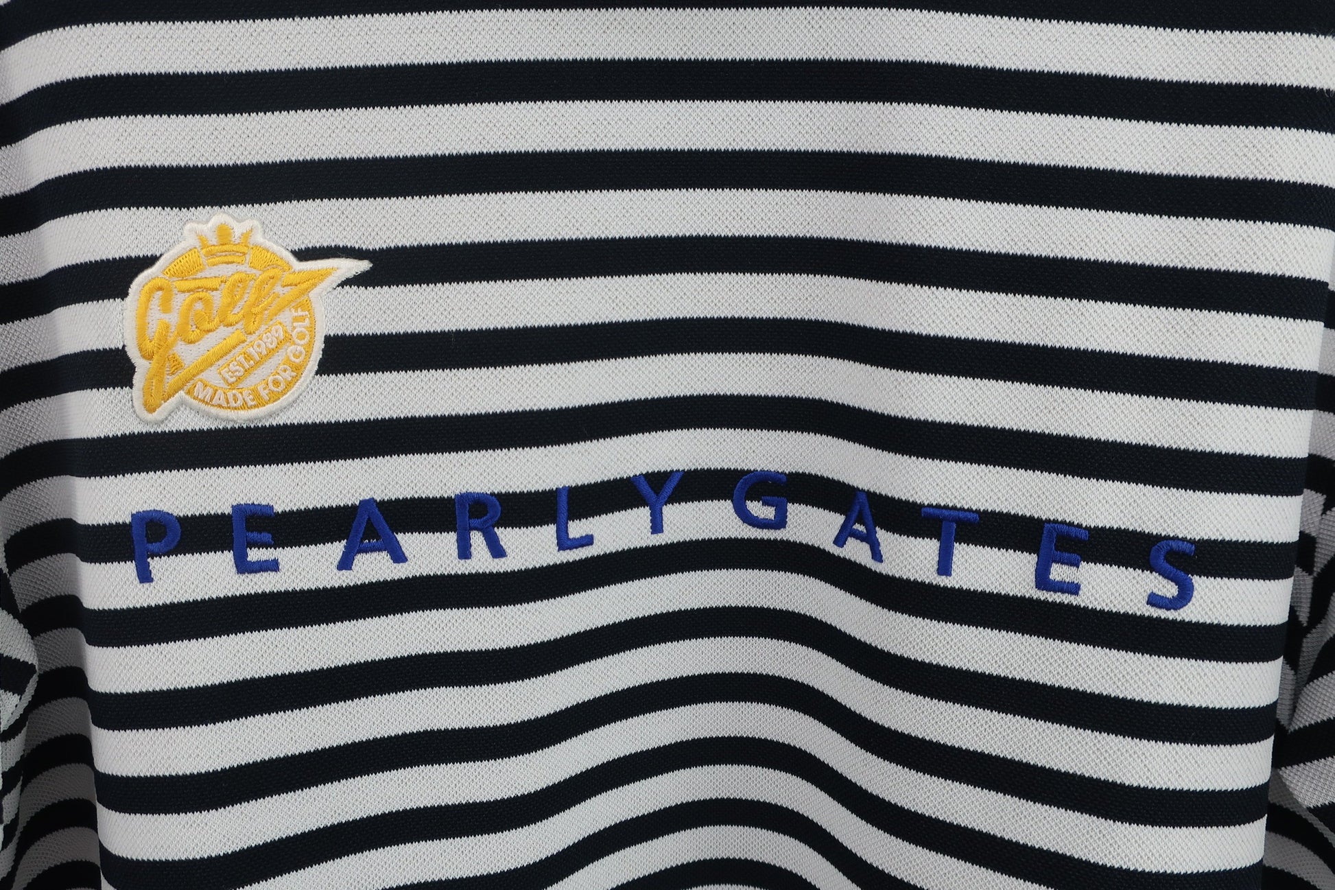 PEARLY GATES(パーリーゲイツ) ハイネックシャツ 白黒ボーダー メンズ 5 053-0267611 B-2