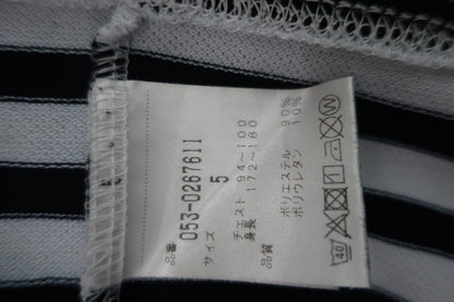PEARLY GATES(パーリーゲイツ) ハイネックシャツ 白黒ボーダー メンズ 5 053-0267611 B-7