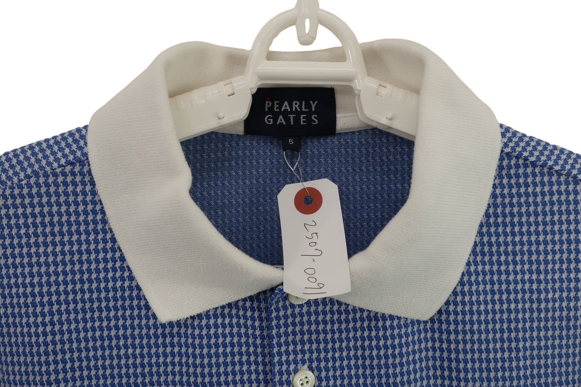 PEARLY GATES(パーリーゲイツ) ポロシャツ 青白 メンズ 5 053-1160403 A-2