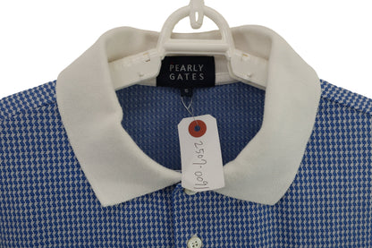 PEARLY GATES(パーリーゲイツ) ポロシャツ 青白 メンズ 5 053-1160403 A-2