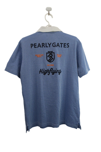 PEARLY GATES(パーリーゲイツ) ポロシャツ 青白 メンズ 5 053-1160403 A-7