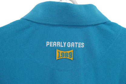 PEARLY GATES(パーリーゲイツ) ポロシャツ 水色 メンズ 5 053-9260609 B-7