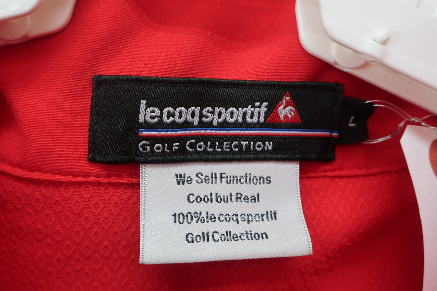 le coq sportif(ルコックスポルティフ) 半袖ハーフジップスニード 赤 メンズ L A-4