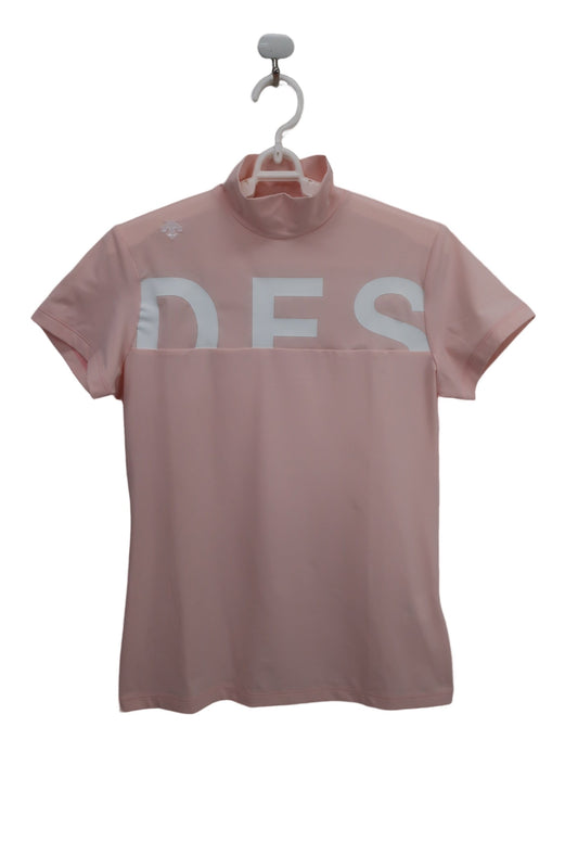 DESCENTE(デサント) 半袖モックネックシャツ ピンク レディース M A-1