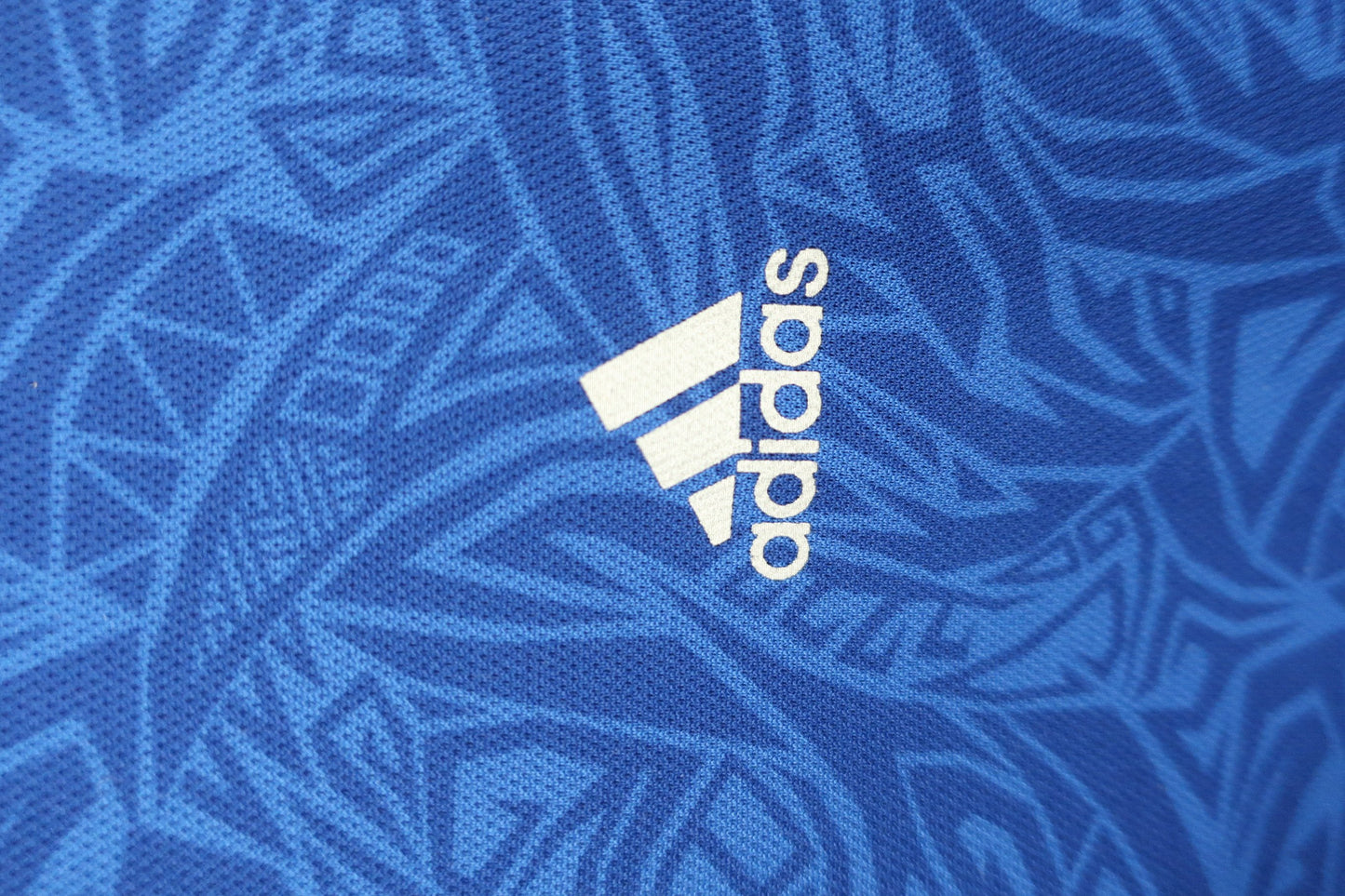 adidas(アディダス) ポロシャツ 青総柄 メンズ L/G A