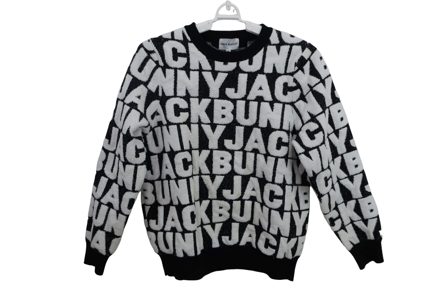 Jack Bunny(ジャックバニー) セーター 黒白ロゴ文字柄 レディース 1 263-1270016 B