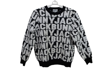 Jack Bunny(ジャックバニー) セーター 黒白ロゴ文字柄 レディース 1 263-1270016 B