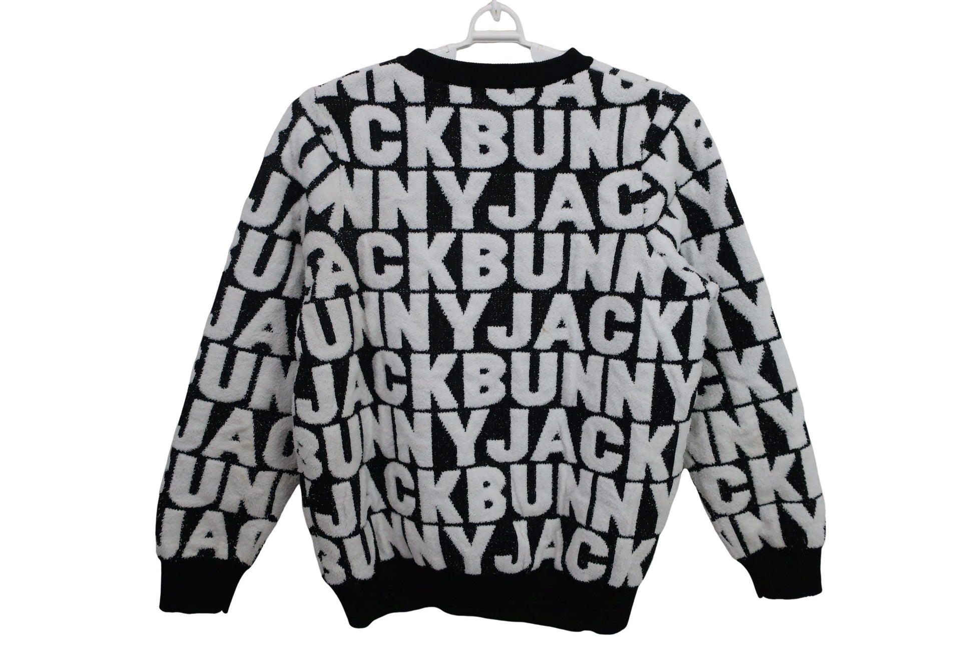 Jack Bunny(ジャックバニー) セーター 黒白ロゴ文字柄 レディース 1 263-1270016 B