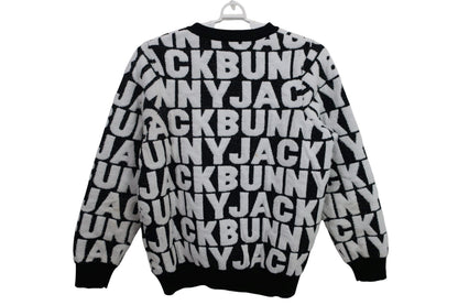 Jack Bunny(ジャックバニー) セーター 黒白ロゴ文字柄 レディース 1 263-1270016 B