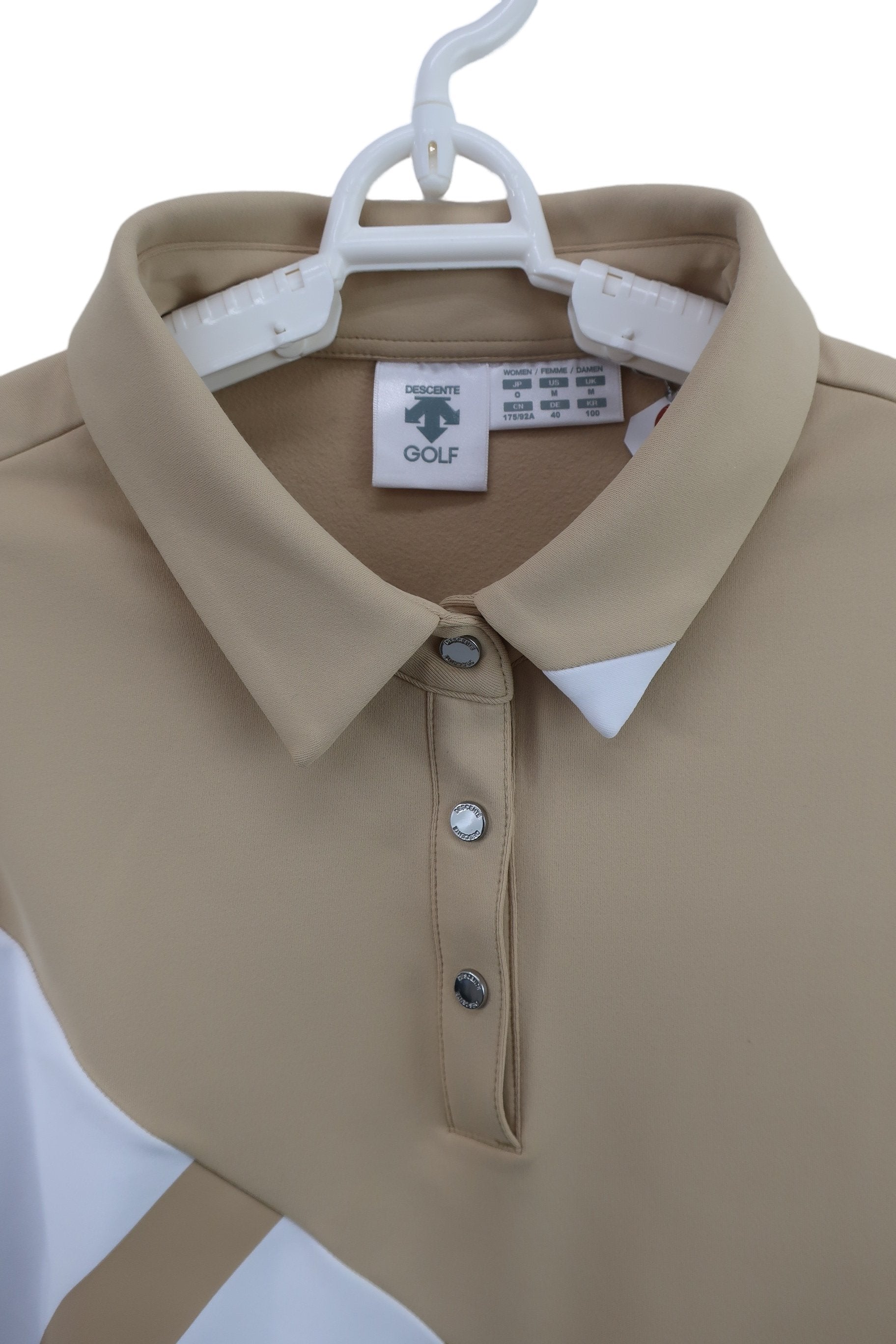 DESCENTE(デサント) 長袖ポロシャツ ベージュ レディース O A