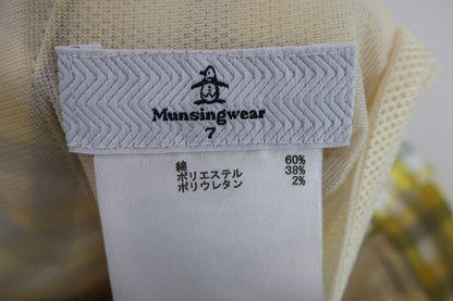 Munsingwear(マンシングウェア) パンツ 白黄色チェック レディース 7 A