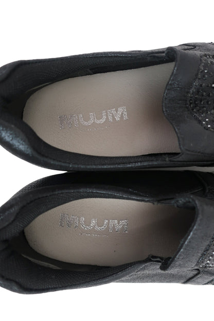 MUUM スリッポン 黒 レディース LL(25.0〜25.5cm) A