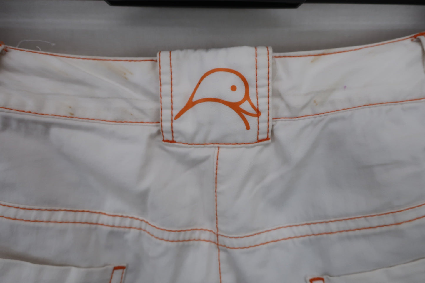 MANDARINA DUCK(マンダリナダック) パンツ 白オレンジ レディース L B