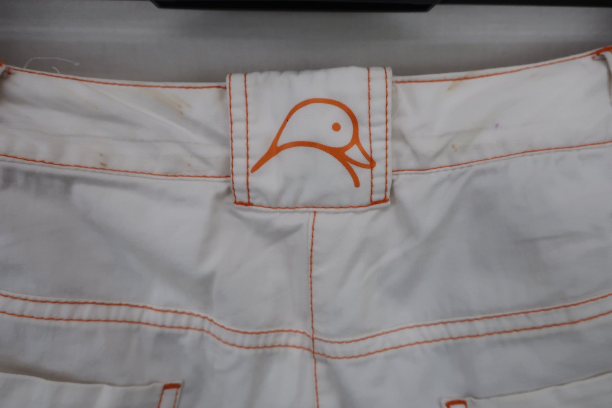 MANDARINA DUCK(マンダリナダック) パンツ 白オレンジ レディース L B
