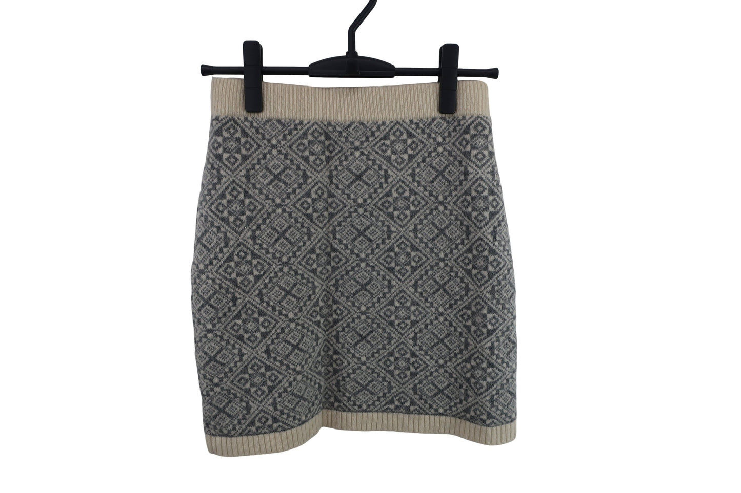 BEAMS GOLF(ビームスゴルフ) ニットスカート 白グレー総柄 レディース S A