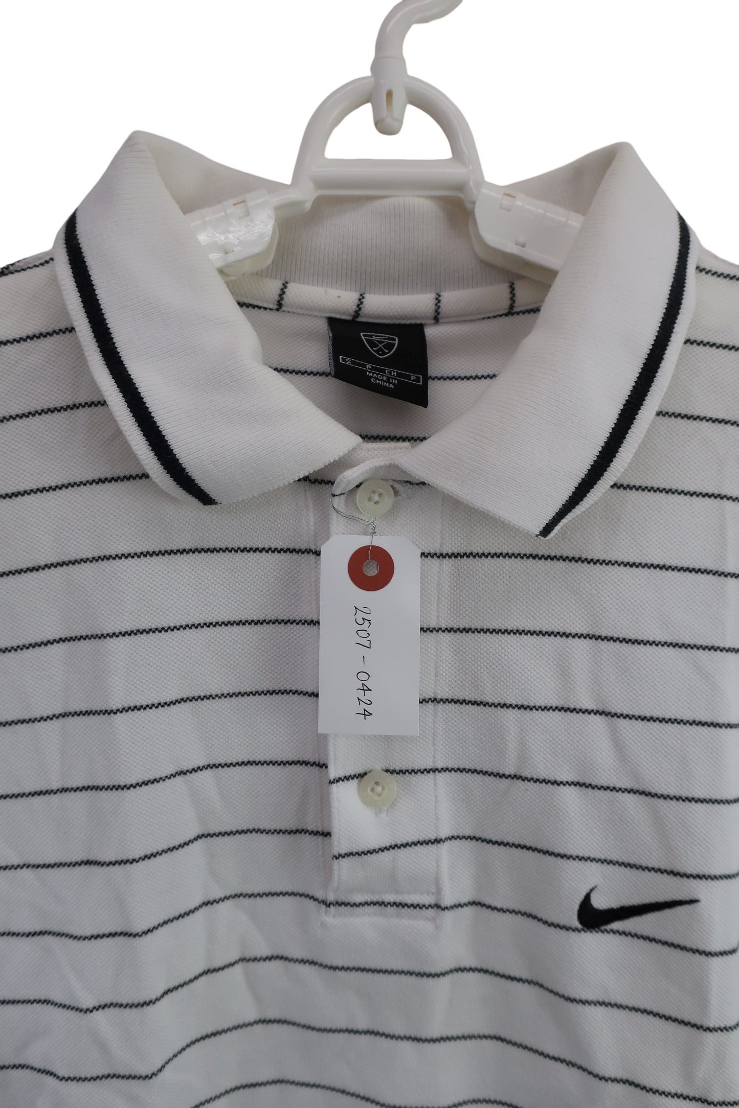 NIKE GOLF(ナイキゴルフ) ポロシャツ 白黒ボーダー メンズ S B