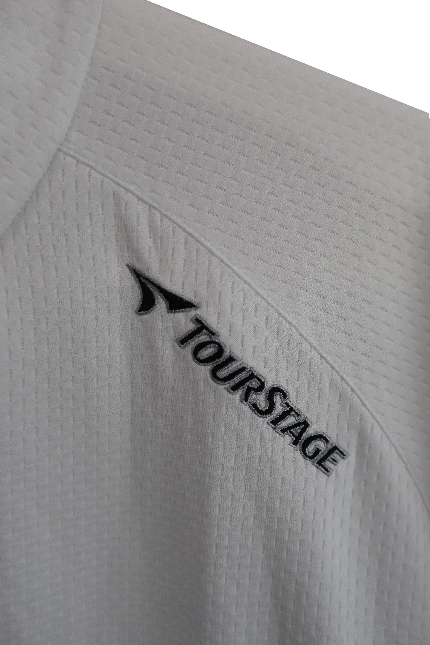 TOURSTAGE(ツアーステージ) ハーフジップシャツ 白水色 メンズ M A