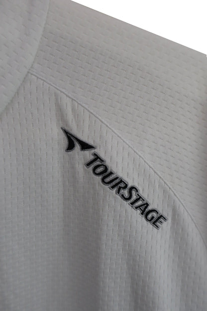 TOURSTAGE(ツアーステージ) ハーフジップシャツ 白水色 メンズ M A