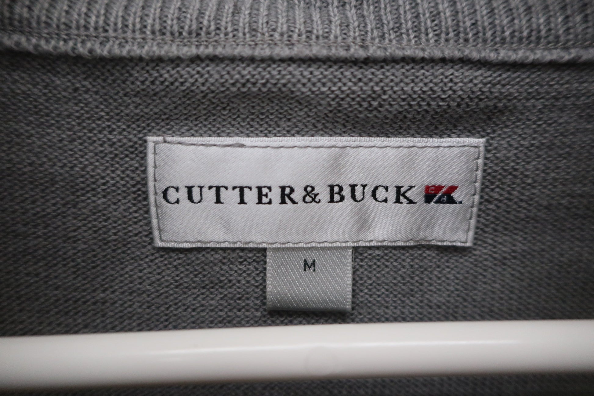 CUTTER&BUCK(カッター＆バック) ハーフジップセーター グレーアーガイル柄 メンズ M B