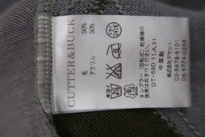 CUTTER&BUCK(カッター＆バック) ハーフジップセーター グレーアーガイル柄 メンズ M B