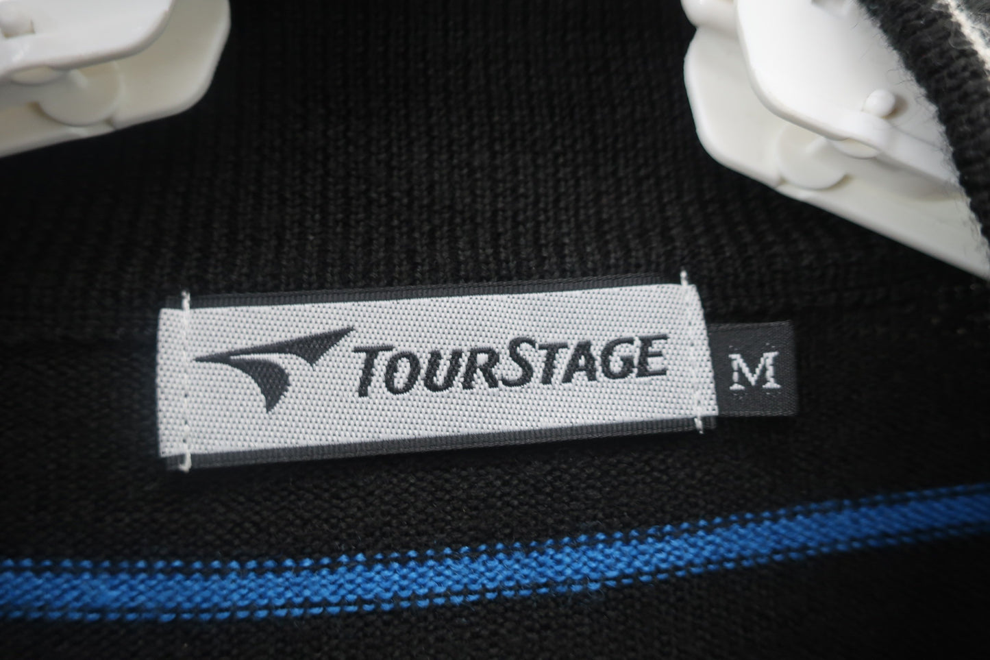 TOURSTAGE(ツアーステージ) ハーフジップセーター 黒ボーダー メンズ M B