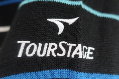 TOURSTAGE(ツアーステージ) ハーフジップセーター 黒ボーダー メンズ M B
