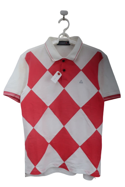 le coq sportif(ルコックスポルティフ) ポロシャツ 白ピンク メンズ M B