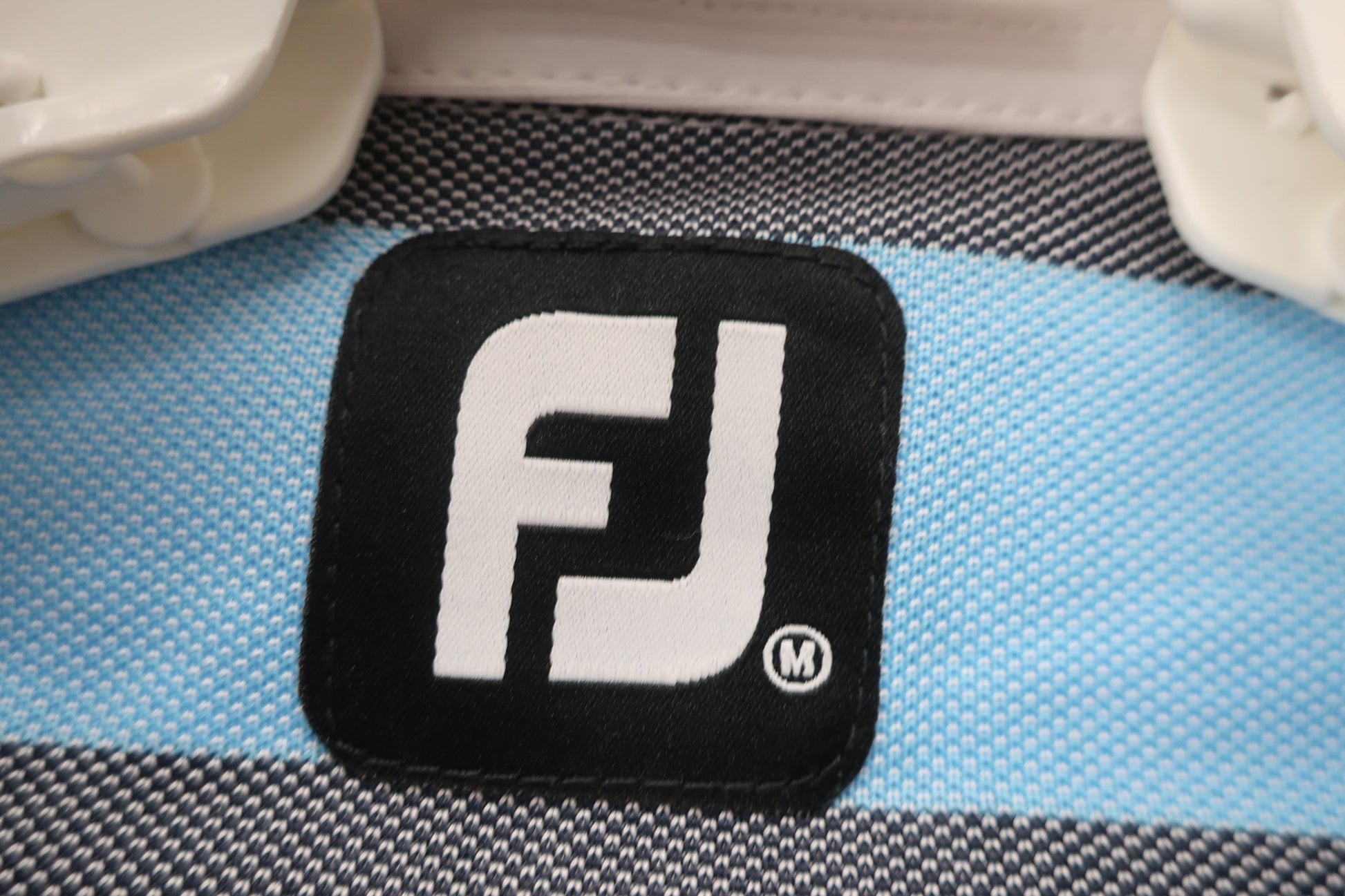 FOOTJOY(フットジョイ) ポロシャツ 水色グレーボーダー メンズ M A