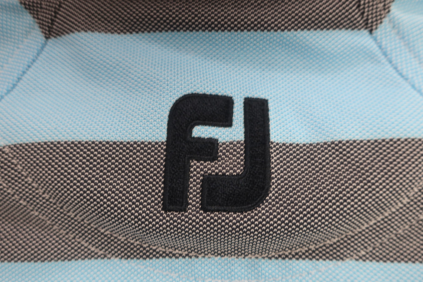 FOOTJOY(フットジョイ) ポロシャツ 水色グレーボーダー メンズ M A