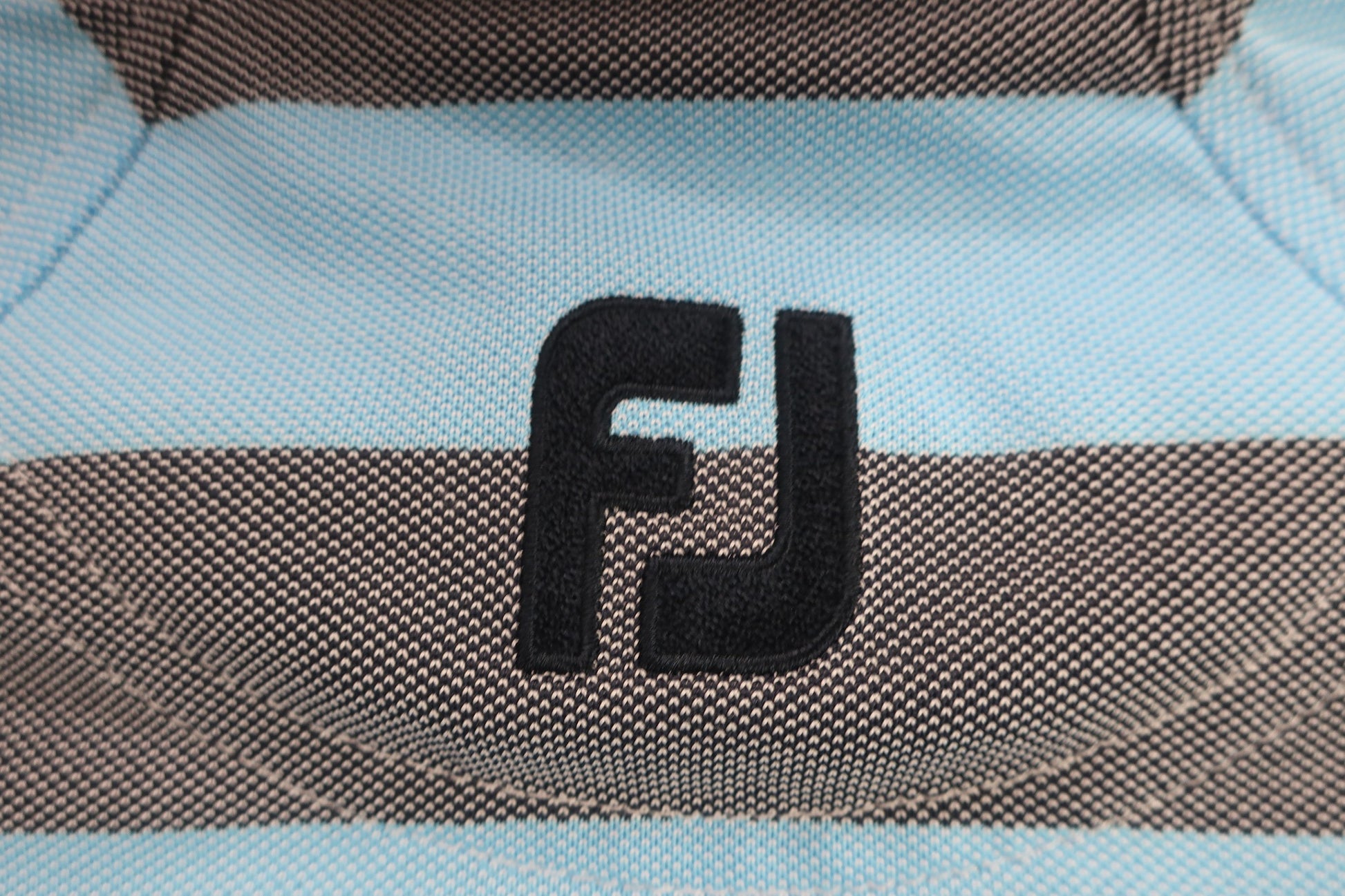 FOOTJOY(フットジョイ) ポロシャツ 水色グレーボーダー メンズ M A