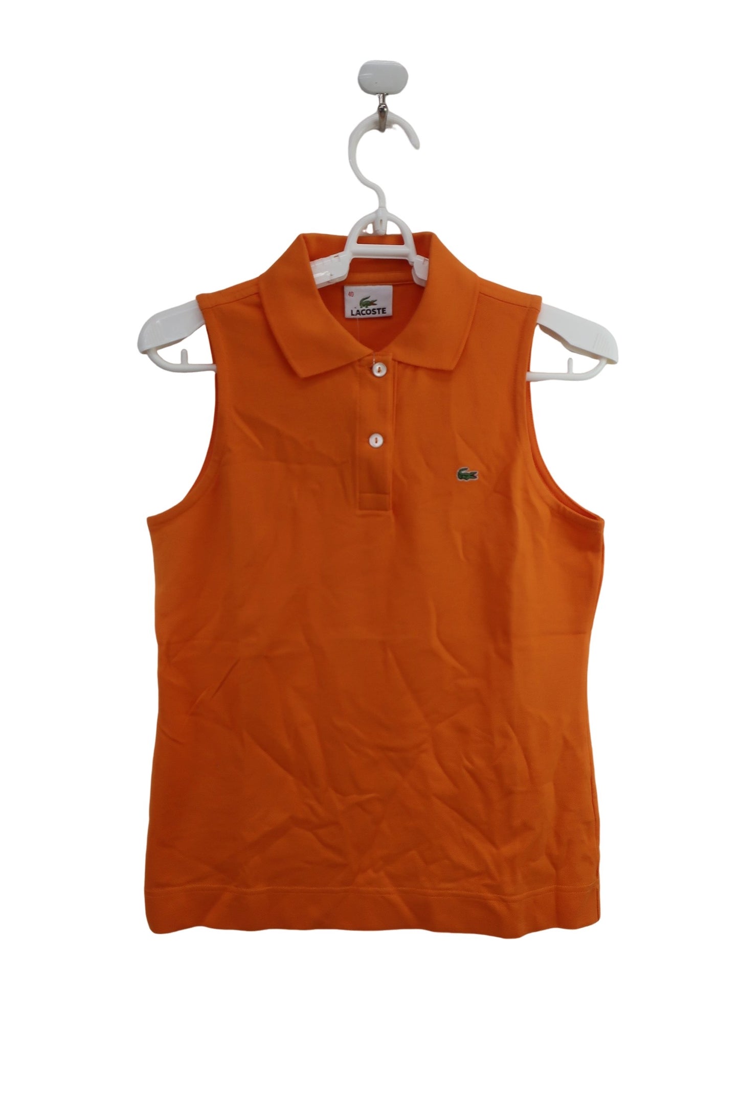 LACOSTE(ラコステ) ノースリーブポロシャツ オレンジ レディース 40 N