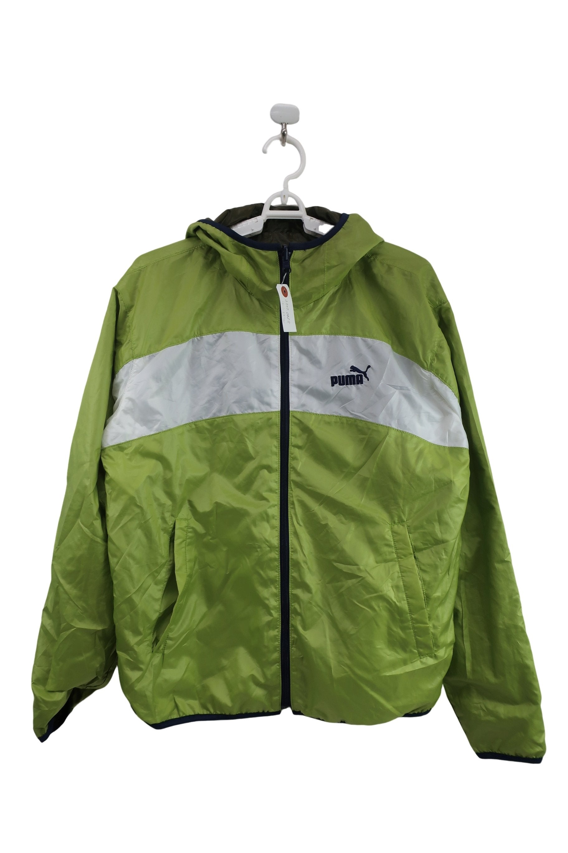 PUMA GOLF(プーマゴルフ) リバーシブルウィンドブレーカー カーキ / 黄緑 レディース S A