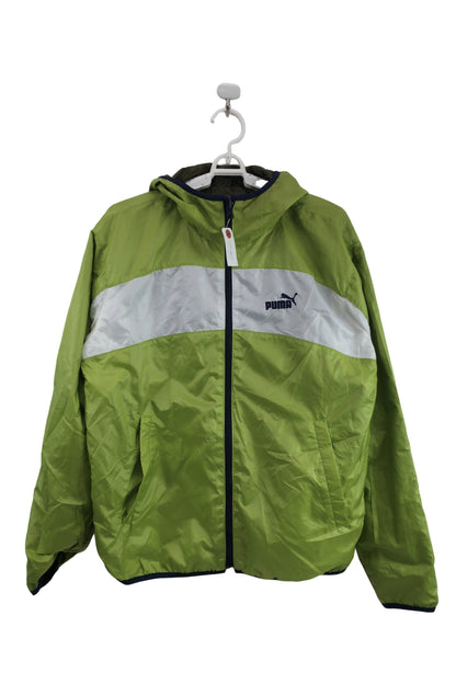 PUMA GOLF(プーマゴルフ) リバーシブルウィンドブレーカー カーキ / 黄緑 レディース S A