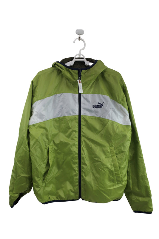 PUMA GOLF(プーマゴルフ) リバーシブルウィンドブレーカー カーキ / 黄緑 レディース S A