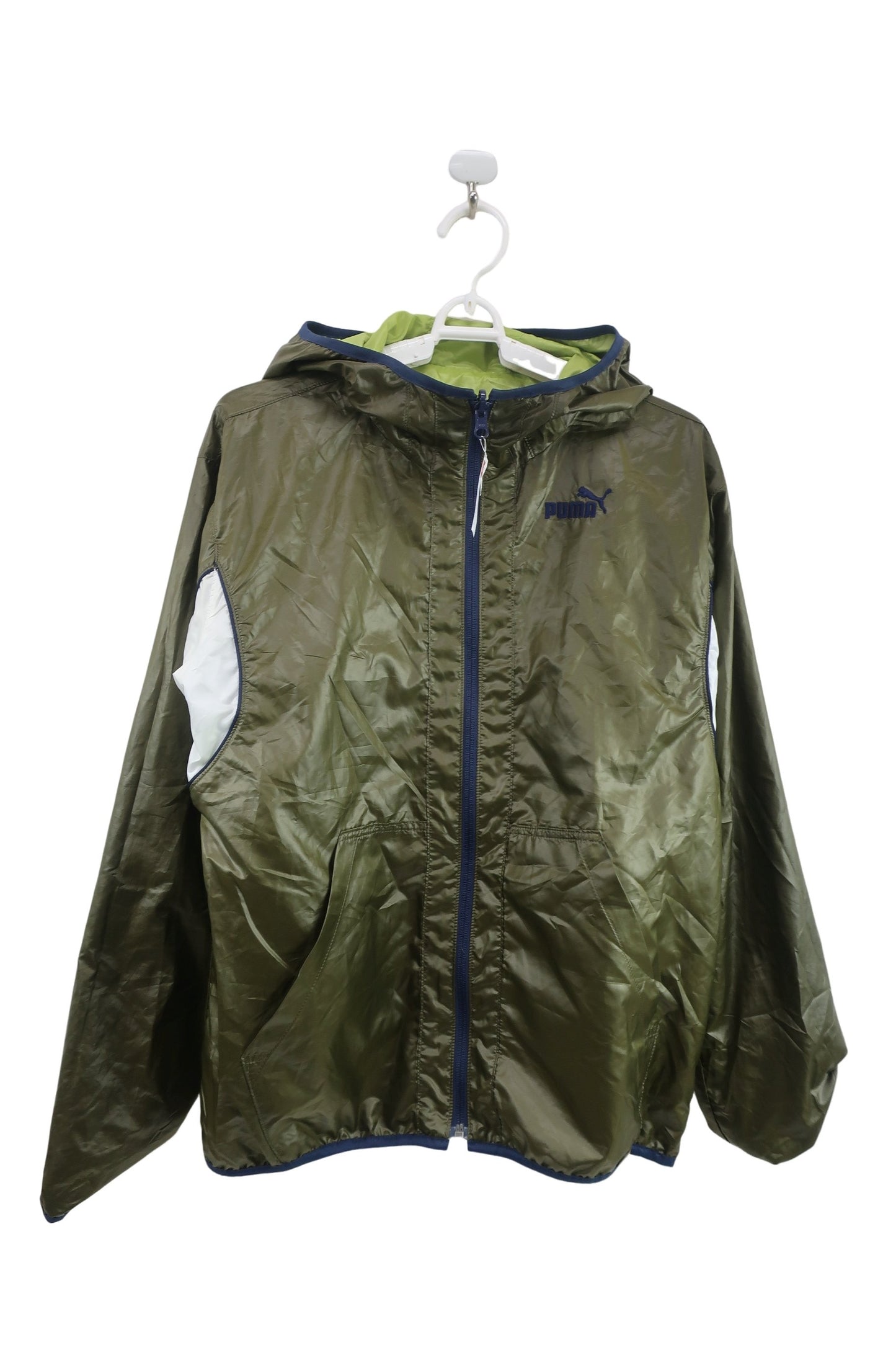 PUMA GOLF(プーマゴルフ) リバーシブルウィンドブレーカー カーキ / 黄緑 レディース S A
