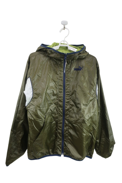 PUMA GOLF(プーマゴルフ) リバーシブルウィンドブレーカー カーキ / 黄緑 レディース S A