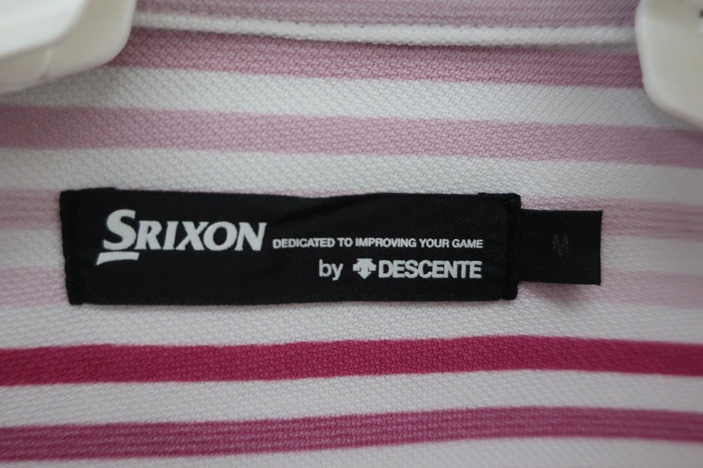 SRIXON(スリクソン) ポロシャツ 白紫系ボーダー メンズ M A