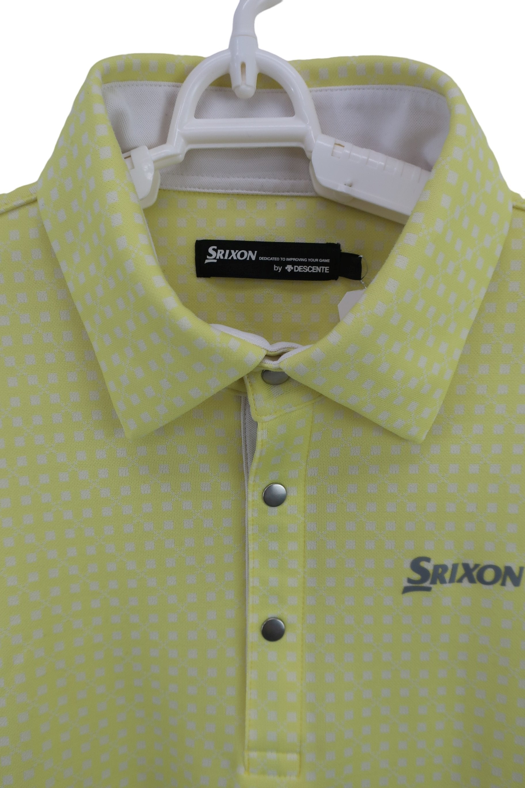 SRIXON(スリクソン) ポロシャツ 黄色チェック メンズ M A