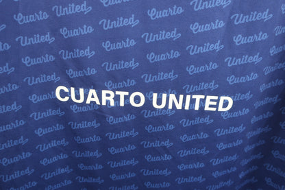 Cuarto UNITED(クアルトユナイテッド) 半袖モックネックシャツ 青ロゴ柄 レディース XL A