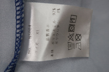 Cuarto UNITED(クアルトユナイテッド) 半袖モックネックシャツ 青ロゴ柄 レディース XL A