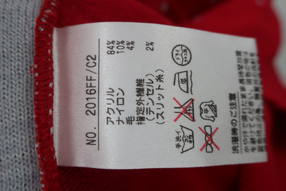 and per se(アンパスィ) ニットベスト 赤 レディース L A