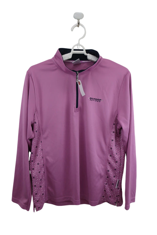 DUNLOP(ダンロップ) 長袖ハーフジップシャツ 紫 レディース L A