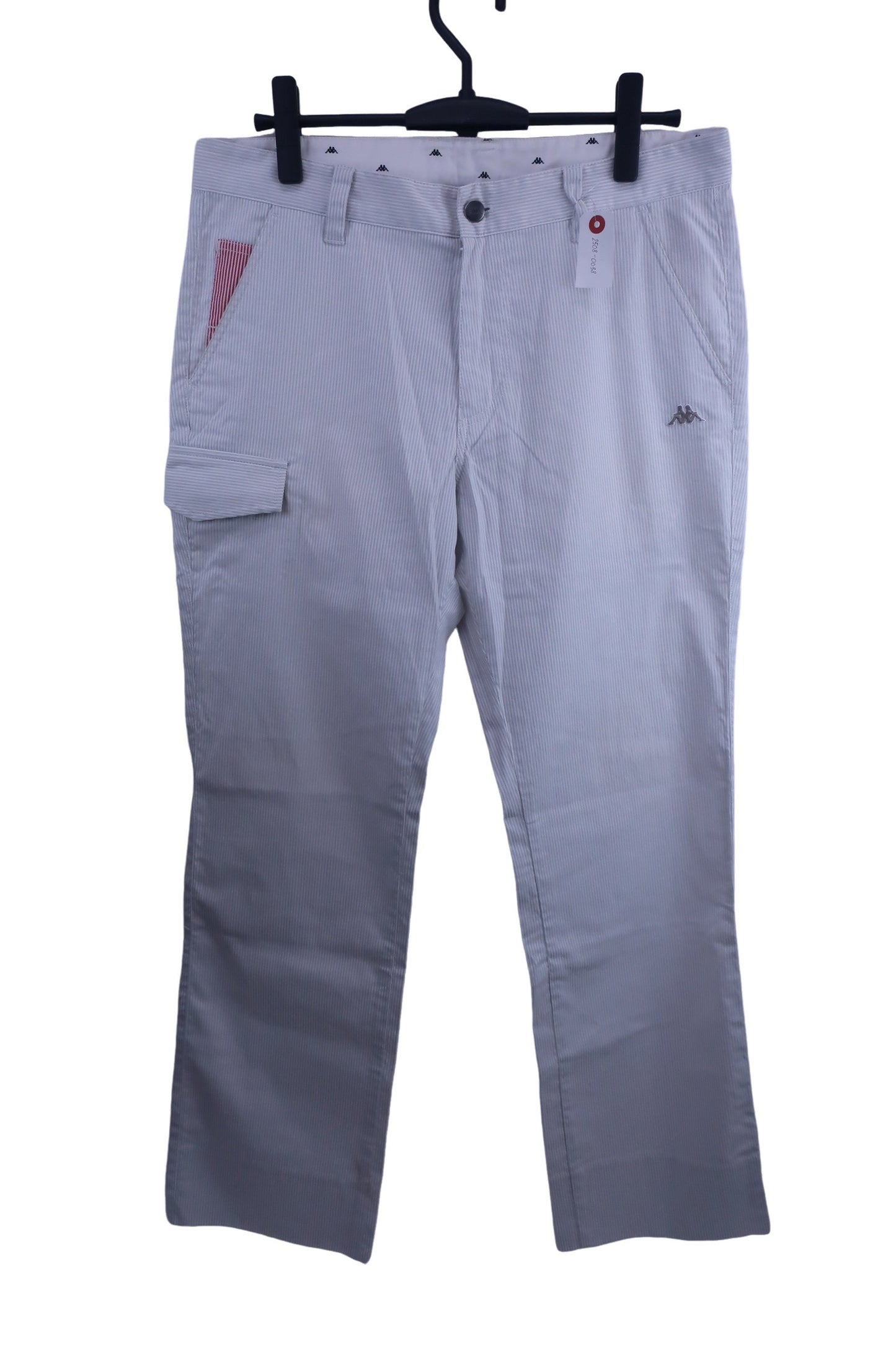 Kappa(カッパ) パンツ 白グレーストライプ メンズ 85 B