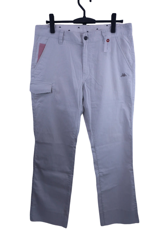 Kappa(カッパ) パンツ 白グレーストライプ メンズ 85 B