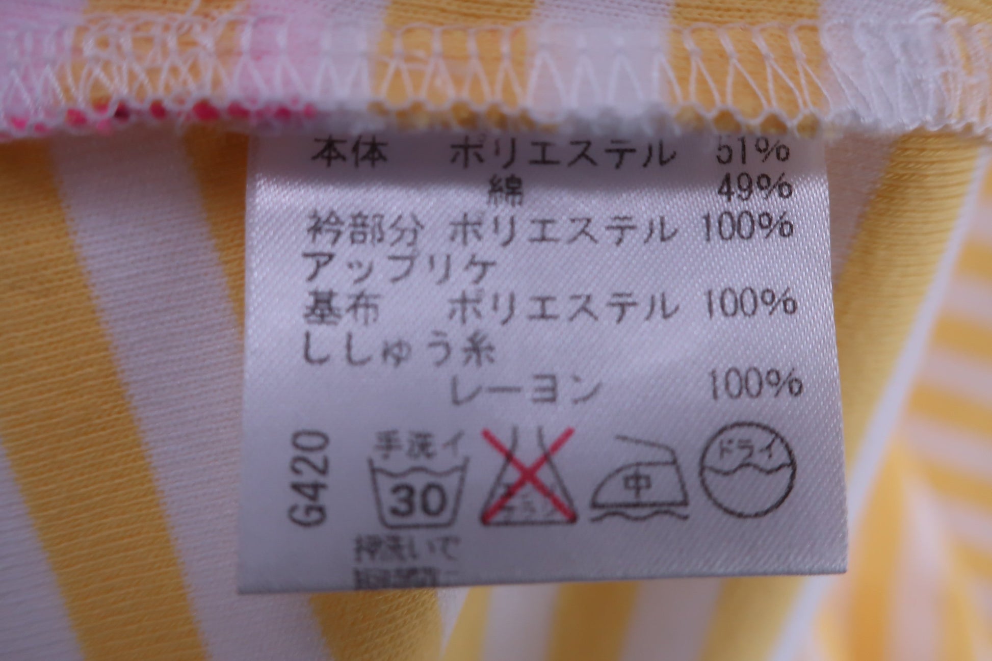 VIVA HEART(ビバハート) ポロシャツ 黄色白ボーダー レディース 40 A