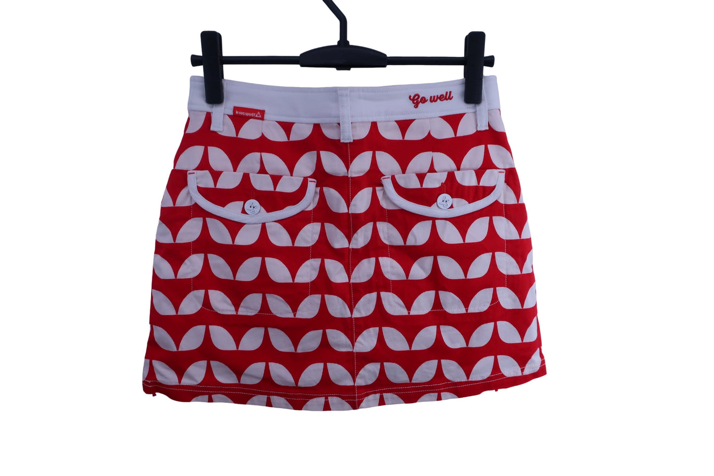 le coq sportif(ルコックスポルティフ) スカート 赤白総柄 レディース 9 A